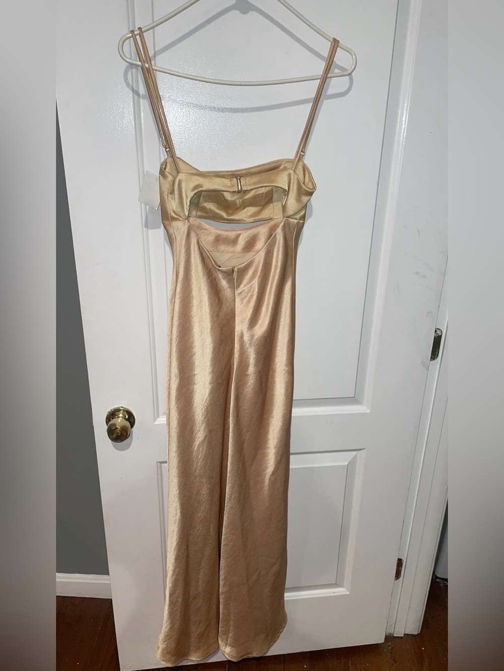 New! Bec & Bridge Satin Cutout Maxi Dress in Champagne Golden Yellow 💛 sz 2 NWT! - Picture 13 of 16